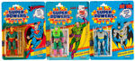 "SUPER POWERS" LOT OF ONE DOZEN CARDED FIGURES INCLUDING GOLDEN PHARAOH.