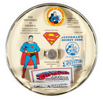 SUPERMAN "SUPERMEN OF AMERICA RING COLLECTION" LIMITED EDITION REPRODUCTION SET IN SILVER.