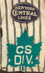 MICHIGAN CENTRAL RAILROAD CANADA 1940S BASEBALL JERSEY.