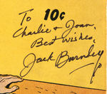 SUPERMAN ARTIST JACK BURNLEY LETTER & SIGNED "SUPERMAN" COMIC BOOK.