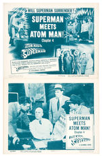 "ATOM MAN VS. SUPERMAN" MOVIE SERIAL LOBBY CARDS.