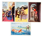 FRENCH PIN-UP POSTCARDS LOT OF 12.