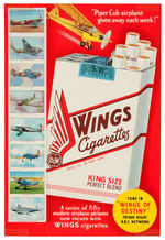 "WINGS CIGARETTES" STORE SIGNS PROMOTING CARDS.