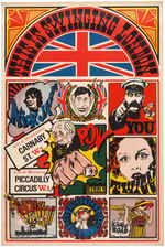 "THIS IS SWINGING LONDON" POSTER FEATURING MARVEL COMICS CHARACTERS, DONALD DUCK & MICK JAGGER.