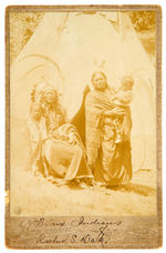 “CHIEF IRON SHELL” & FAMILY EARLY CABINET PHOTO.