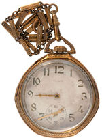 RUDOLPH VALENTINO PERSONALLY OWNED POCKET WATCH WITH CHAIN.
