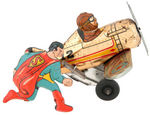 SUPERMAN ROLL OVER PLANE MARX WINDUP GOLD VARIETY.