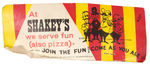 “SHAKEY’S PIZZA PARLOR/SHAKEY’S CHEF TOY BANK” IN BAG.