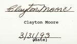 THE LONE RANGER "PERSONAL CLAYTON MOORE MODEL" SIGNED BASEBALL BAT.
