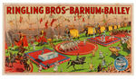 "RINGLING BROS. AND BARNUM & BAILEY" CIRCUS POSTER PAIR & "RINGMASTER" TOY SET.