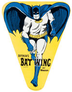 BATMAN'S BATWING SLED AND UNUSED STICKER BY BLAZON.