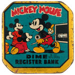 "MICKEY MOUSE DIME REGISTER BANK" COLOR VARIETY.