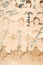 KANSAS CITY BLUES 1939 TEAM PHOTO SIGNED BY 24 PLAYERS INCLUDING PHIL RIZZUTO.