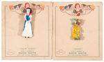SNOW WHITE AND THE SEVEN DWARFS VINTAGE PINS ON CARDS SET.
