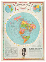 "CBS AMERICAN SCHOOL OF THE AIR" PROMOTIONAL MAP OF THE WORLD.