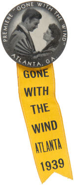 "GONE WITH THE WIND" 1939 ATLANTA PREMIERE RIBBON BADGE.