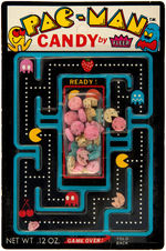 "PAC-MAN CANDY BY FLEER" ON ORIGINAL STORE CARD.