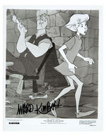 “THE SWORD IN THE STONE” ANIMATION CEL TRIO AND WARD KIMBALL SIGNED PUBLICITY STILL.