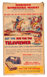“RIN TIN TIN TELEVIEWER” PREMIUM WITH MATCHING CEREAL BOX.