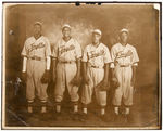 1937 CIUDAD TRUJILLO TEAM PHOTO WITH FOUR PLAYERS INCLUDING SATCHEL PAIGE.