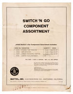 MATTEL "SWITCH 'N GO" COMPONENTS CASE ASSORTMENT.