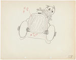 "PLANE CRAZY" CAT PRODUCTION DRAWING BY UB IWERKS.