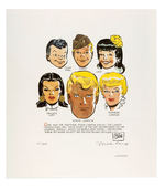 MILTON CANIFF MULTI-CHARACTER SIGNED LIMITED EDITION LITHOGRAPH.