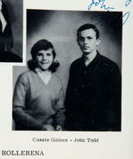 LYNYRD SKYNYRD - CASSIE & STEVE GAINES 1963 JUNIOR HIGH SCHOOL YEARBOOK.