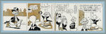 "DONALD DUCK" ORIGINAL FRANK GRUNDEEN DAILY COMIC STRIP ART LOT.
