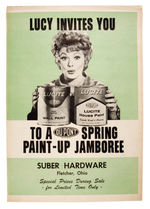 "LUCY INVITES YOU TO A SPRING PAINT UP JAMBOREE" PROMOTIONAL FLYER.