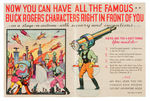 "BUCK ROGERS CUT-OUT ADVENTURE BOOK" COCOMALT ORDER FOLDER AND RELATED PAPERS.