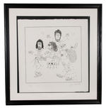 THE WHO'S JOHN ENTWISTLE FRAMED SIGNED LITHOGRAPH.