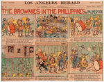 “THE BROWNIES IN THE PHILLIPINES” LOT OF FOUR SUNDAY PAGES W/ROOSEVELT.