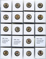 AMERICAN CARD CATALOG "P3" HUGE COLLECTION OF CARTOONIST CIGARETTE GIVE-AWAY BUTTONS c.1912.