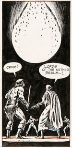 "CONAN THE BARBARIAN" ANNUAL #11 COMIC BOOK PAGE ORIGINAL ART.