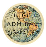 "HIGH ADMIRAL CIGARETTES" SPONSORS OF YELLOW KID BUTTONS RARE LAPEL STUD.