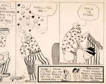 "RUBE GOLDBERG CARTOON FOLLIES OF 1926" DAILY COMIC STRIP ORIGINAL ART.
