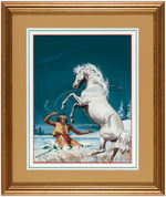 “THE LONE RANGER’S FAMOUS HORSE HI-YO SILVER” COMIC BOOK COVER #36 ORIGINAL COVER PAINTING.