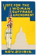 POSTER STAMP "VOTE FOR THE WOMAN SUFFRAGE AMENDMENT."