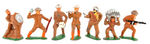 BARCLAY TOY SOLDIERS LOT OF 16.