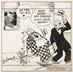 MOON MULLINS 1935 DAILY COMIC STRIP ORIGINAL ART BY FRANK WILLARD.