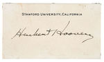 "HERBERT HOOVER" AUTOGRAPHED CARD CIRCA 1940S.