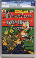 ADVENTURE COMICS #82, JANUARY 1943. SAN FRANCISCO PEDIGREE CGC 9.6