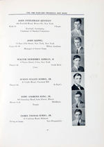 KENNEDY "HARVARD FRESHMEN REDBOOK 1940" W/DETAILS OF FIRST AND ONLY POLITICAL DEFEAT AND 4 PHOTOS.