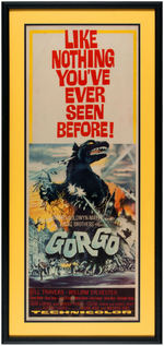 "GORGO" FRAMED INSERT MOVIE POSTER.