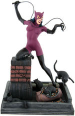 "THE JOKER, THE CLOWN PRINCE OF CRIME" AND "CATWOMAN, GOTHAM'S GREATEST THIEF!" STATUE TRIO.
