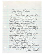 JAMES STEWART SIGNED HANDWRITTEN AUTOBIOGRAPHICAL LETTER - OUTSTANDING CONTENT.