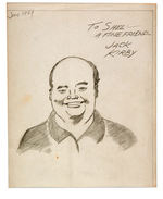 “TO SHEL DORF- A FINE FRIEND- JACK KIRBY” ORIGINAL ART PORTRAIT OF COMIC-CON FOUNDER.