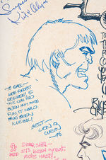 “SAN DIEGO COMIC-CON” 1976 JAM PAGE FOR SHEL DORF WITH 31 ORIGINAL DRAWINGS.