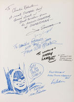 “THE GREAT COMIC BOOK HEROES” MULTI-SIGNED BOOK INC. SIEGEL, SHUSTER W/BATMAN ART BY KANE, ROBINSON.